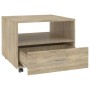 Mesa de centro madera de ingeniería roble Sonoma 55x55x40 cm
