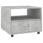 Mesa de centro madera de ingeniería gris hormigón 55x55x40 cm