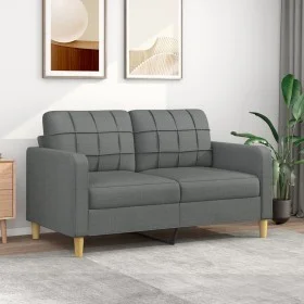 2-Sitzer-Sofa aus dunkelgrauem Stoff, 140 cm von vidaXL, Sofas - Ref: Foro24-359092, Preis: 186,07 €, Rabatt: %
