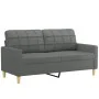 2-Sitzer-Sofa aus dunkelgrauem Stoff, 140 cm von vidaXL, Sofas - Ref: Foro24-359092, Preis: 186,07 €, Rabatt: %