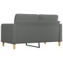 Sofá de 2 plazas de tela gris oscuro 140 cm de vidaXL, Sofás - Ref: Foro24-359092, Precio: 193,31 €, Descuento: %