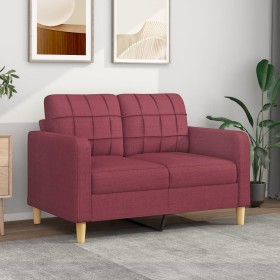 2-Sitzer-Sofa aus rotem Stoff, 120 cm von vidaXL, Sofas - Ref: Foro24-359089, Preis: 199,71 €, Rabatt: %