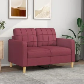 Red fabric 2-seater sofa 120 cm by vidaXL, Sofas - Ref: Foro24-359089, Price: 196,26 €, Discount: %