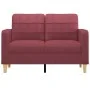 Sofá de 2 plazas de tela rojo tinto 120 cm de vidaXL, Sofás - Ref: Foro24-359089, Precio: 196,24 €, Descuento: %