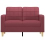 Sofá de 2 plazas de tela rojo tinto 120 cm de vidaXL, Sofás - Ref: Foro24-359089, Precio: 199,71 €, Descuento: %