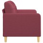 Sofá de 2 plazas de tela rojo tinto 120 cm de vidaXL, Sofás - Ref: Foro24-359089, Precio: 198,91 €
