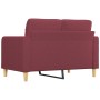 Sofá de 2 plazas de tela rojo tinto 120 cm de vidaXL, Sofás - Ref: Foro24-359089, Precio: 199,71 €, Descuento: %