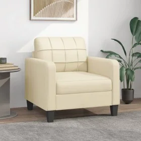 Cremefarbener Kunstledersessel 60 cm von vidaXL, Sofas - Ref: Foro24-359108, Preis: 139,59 €, Rabatt: %