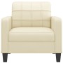 Cremefarbener Kunstledersessel 60 cm von vidaXL, Sofas - Ref: Foro24-359108, Preis: 143,12 €, Rabatt: %