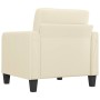 Cremefarbener Kunstledersessel 60 cm von vidaXL, Sofas - Ref: Foro24-359108, Preis: 143,12 €, Rabatt: %