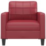 Sillón cuero sintético rojo tinto 60 cm de vidaXL, Sofás - Ref: Foro24-359110, Precio: 172,11 €, Descuento: %