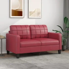 2 seater sofa in wine red synthetic leather 140 cm by vidaXL, Sofas - Ref: Foro24-359120, Price: 253,98 €, Discount: %