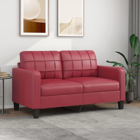 2 seater sofa in wine red synthetic leather 140 cm by vidaXL, Sofas - Ref: Foro24-359120, Price: 259,28 €, Discount: %