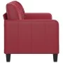 Sofá de 2 plazas de cuero sintético rojo vino 140 cm de vidaXL, Sofás - Ref: Foro24-359120, Precio: 253,94 €, Descuento: %