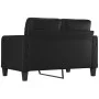 Sofá de 2 plazas de cuero sintético negro 120 cm de vidaXL, Sofás - Ref: Foro24-359112, Precio: 195,72 €, Descuento: %