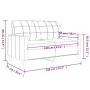 2-Sitzer-Sofa aus schwarzem Kunstleder, 120 cm von vidaXL, Sofas - Ref: Foro24-359112, Preis: 195,72 €, Rabatt: %
