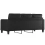 3-seater sofa in black synthetic leather 180 cm by vidaXL, Sofas - Ref: Foro24-359122, Price: 282,17 €, Discount: %