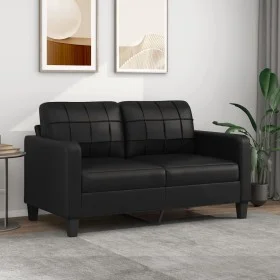2-seater sofa in black synthetic leather 140 cm by vidaXL, Sofas - Ref: Foro24-359117, Price: 216,48 €, Discount: %