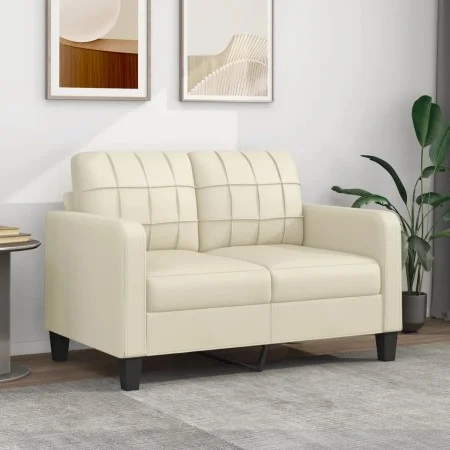 2-seater cream-colored synthetic leather sofa 120 cm by vidaXL, Sofas - Ref: Foro24-359113, Price: 199,90 €, Discount: %