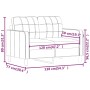 2-Sitzer-Sofa aus cremefarbenem Kunstleder, 120 cm von vidaXL, Sofas - Ref: Foro24-359113, Preis: 202,23 €, Rabatt: %