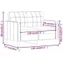 2-Sitzer-Sofa aus cremefarbenem Kunstleder, 120 cm von vidaXL, Sofas - Ref: Foro24-359113, Preis: 199,90 €, Rabatt: %