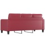Wine red synthetic leather 3-seater sofa 180 cm by vidaXL, Sofas - Ref: Foro24-359125, Price: 262,72 €, Discount: %