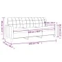 Weinrotes 3-Sitzer-Sofa aus Kunstleder, 180 cm von vidaXL, Sofas - Ref: Foro24-359125, Preis: 257,83 €, Rabatt: %