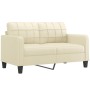 2-seater sofa in cream-colored synthetic leather 140 cm by vidaXL, Sofas - Ref: Foro24-359118, Price: 211,54 €, Discount: %