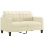 2-seater sofa in cream-colored synthetic leather 140 cm by vidaXL, Sofas - Ref: Foro24-359118, Price: 206,68 €, Discount: %