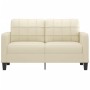 2-seater sofa in cream-colored synthetic leather 140 cm by vidaXL, Sofas - Ref: Foro24-359118, Price: 211,54 €, Discount: %