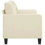 2-seater sofa in cream-colored synthetic leather 140 cm by vidaXL, Sofas - Ref: Foro24-359118, Price: 206,68 €, Discount: %