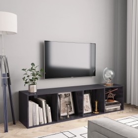 Estantería/mueble para TV gris brillante 143x30x36