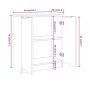Aparador de madera contrachapada blanco 60x30x70 cm