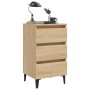 Nachttisch aus Sonoma-Eiche und Metallbeinen 40x35x69 cm von vidaXL, Nachttische - Ref: Foro24-805911, Preis: 65,17 €, Rabatt: %