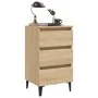 Sonoma oak nightstand and metal legs 40x35x69 cm by vidaXL, Nightstands - Ref: Foro24-805911, Price: 64,09 €, Discount: %