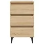 Sonoma oak nightstand and metal legs 40x35x69 cm by vidaXL, Nightstands - Ref: Foro24-805911, Price: 64,09 €, Discount: %