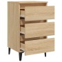 Nachttisch aus Sonoma-Eiche und Metallbeinen 40x35x69 cm von vidaXL, Nachttische - Ref: Foro24-805911, Preis: 65,17 €, Rabatt: %