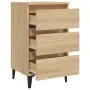 Sonoma oak nightstand and metal legs 40x35x69 cm by vidaXL, Nightstands - Ref: Foro24-805911, Price: 64,09 €, Discount: %