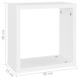 Würfelwandregale 2 Einheiten weiß 30x15x30 cm von vidaXL, Regale und Regale - Ref: Foro24-806998, Preis: 30,01 €, Rabatt: %