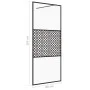 Mampara ducha accesible vidrio ESG transparente negro 90x195 cm de vidaXL, Paredes y mamparas de ducha - Ref: Foro24-151029, ...