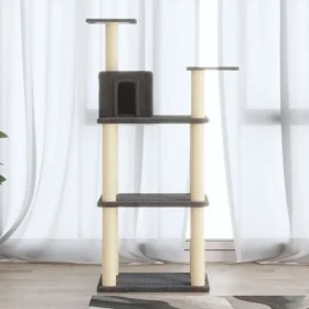 Katzenkratzbaum mit dunkelgrauen Sisalstämmen, 118,5 cm von vidaXL, Katzenmöbel - Ref: Foro24-171429, Preis: 49,02 €, Rabatt: %