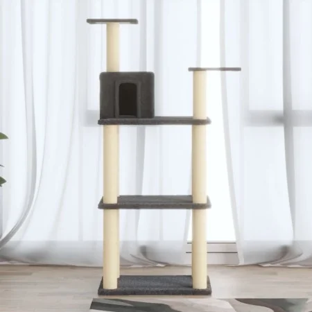 Cat scratching post with dark gray sisal posts 118.5 cm by vidaXL, Cat furniture - Ref: Foro24-171429, Price: 49,02 €, Discou...