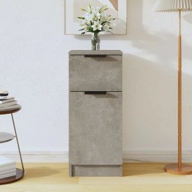 Aparador de madera contrachapada gris hormigón 30x30x70 cm Aparador de madera contrachapada gris hormigón 30x30x70 cm