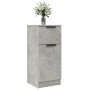 Aparador de madera contrachapada gris hormigón 30x30x70 cm