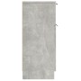 Aparador de madera contrachapada gris hormigón 30x30x70 cm