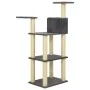 Rascador para gatos con postes de sisal gris oscuro 118,5 cm de vidaXL, Mobiliario para gatos - Ref: Foro24-171429, Precio: 4...
