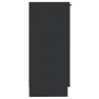 Aparador de madera contrachapada negro 30x30x70 cm