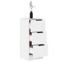 Aparador de madera contrachapada blanco 30x30x70 cm