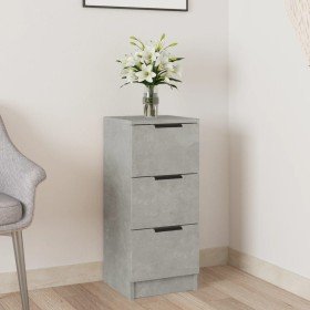 Aparador de madera contrachapada gris hormigón 30x30x70 cm Aparador de madera contrachapada gris hormigón 30x30x70 cm