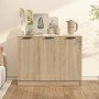 Aparador de madera contrachapada roble Sonoma 90,5x30x70 cm